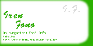 iren fono business card